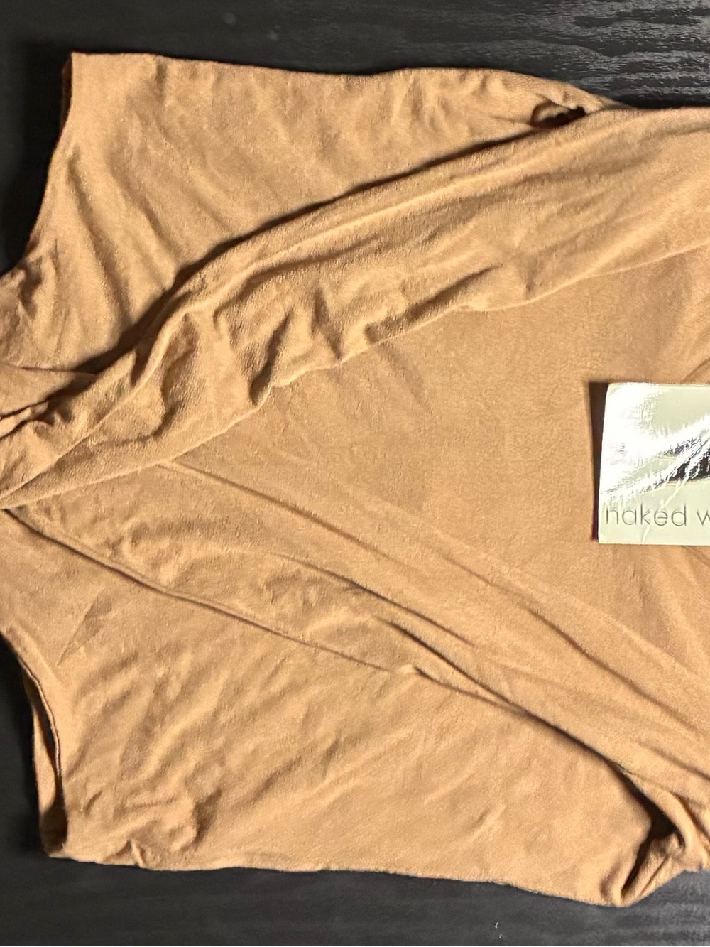 naked wardrobe Tan Long Sleeve Slim-Fit Tee